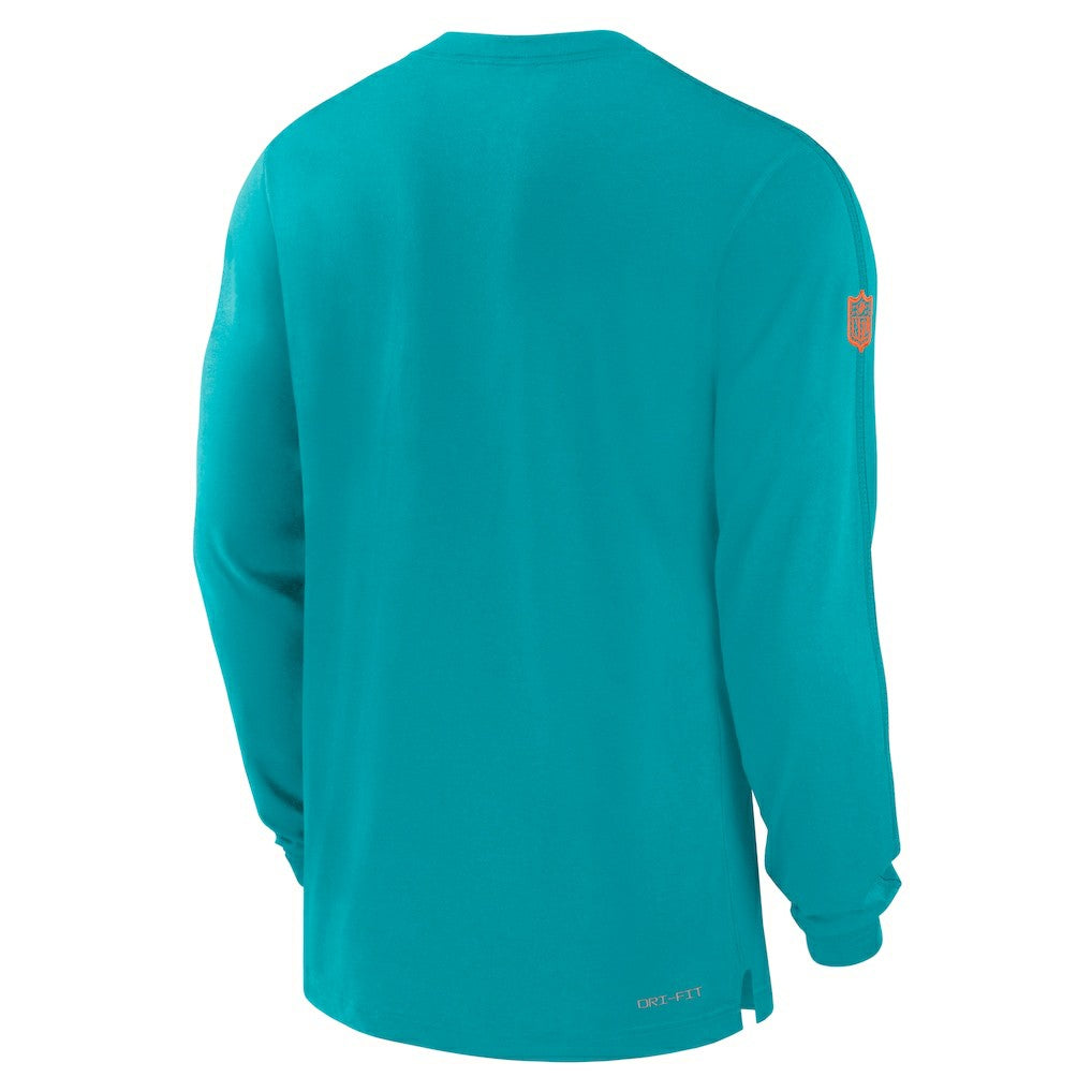 Miami Dolphins Sideline Player Performance Long Sleeve T-Shirt - Aqua sale