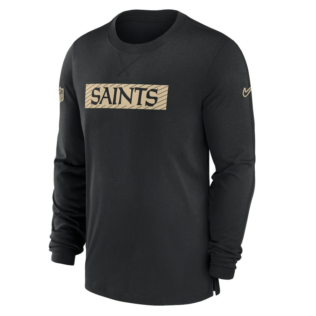 New Orleans Saints Sideline Player Performance Long Sleeve T-Shirt - Black outlet
