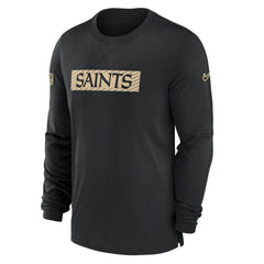 New Orleans Saints Sideline Player Performance Long Sleeve T-Shirt - Black outlet