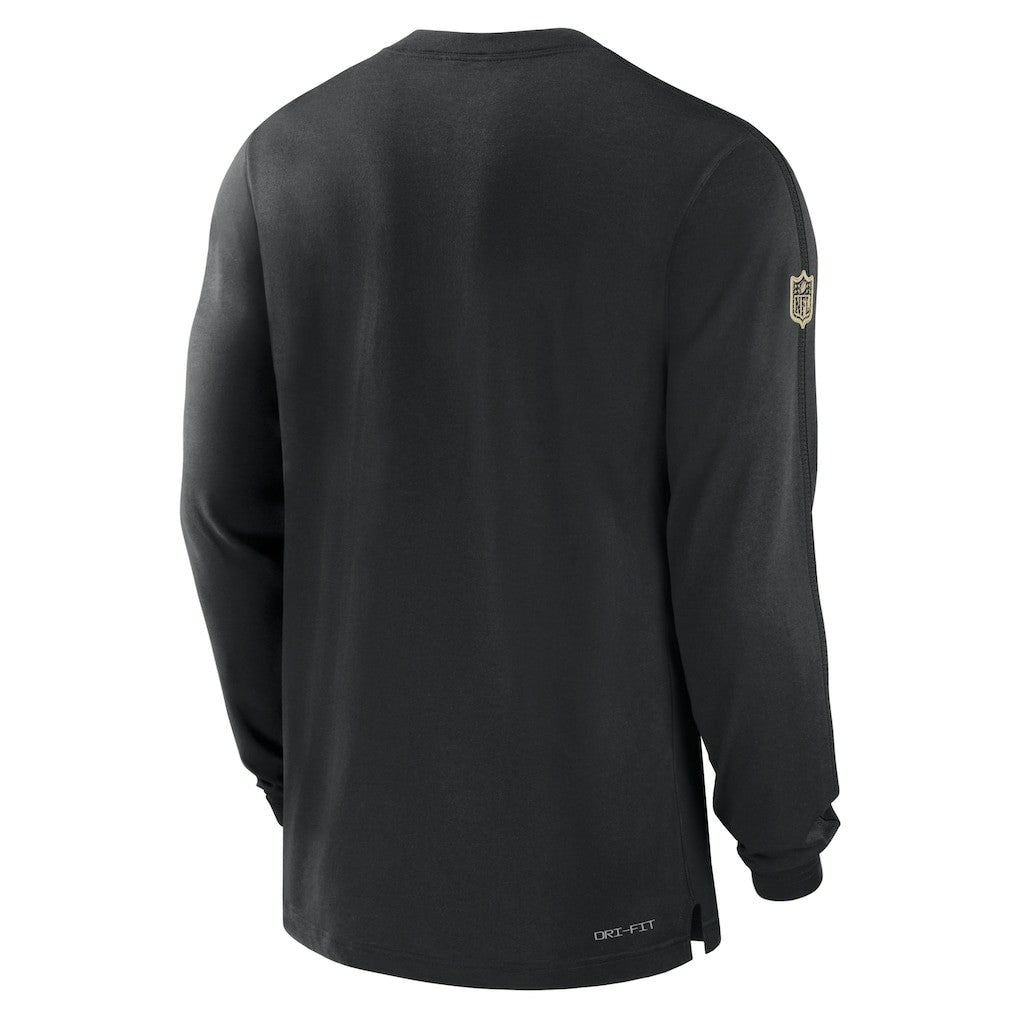 New Orleans Saints Sideline Player Performance Long Sleeve T-Shirt - Black outlet