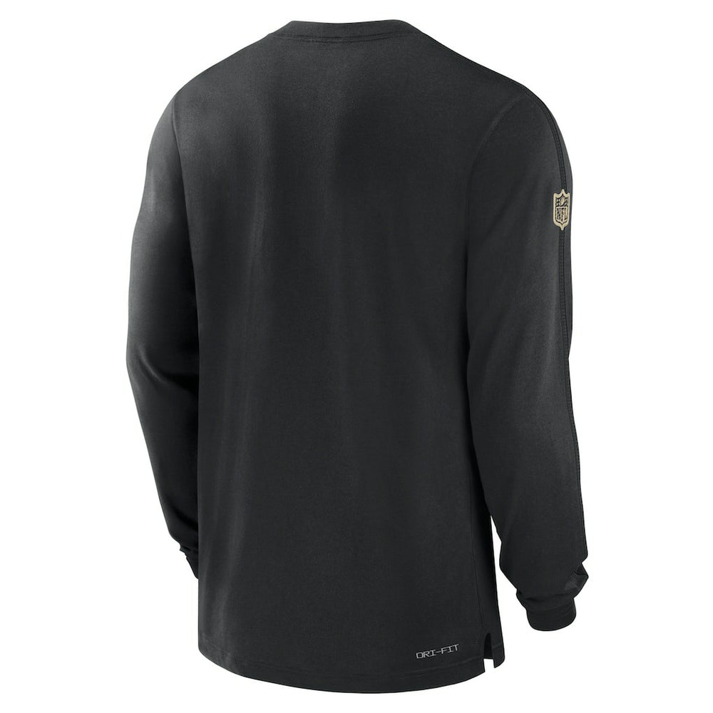 New Orleans Saints Sideline Player Performance Long Sleeve T-Shirt - Black outlet