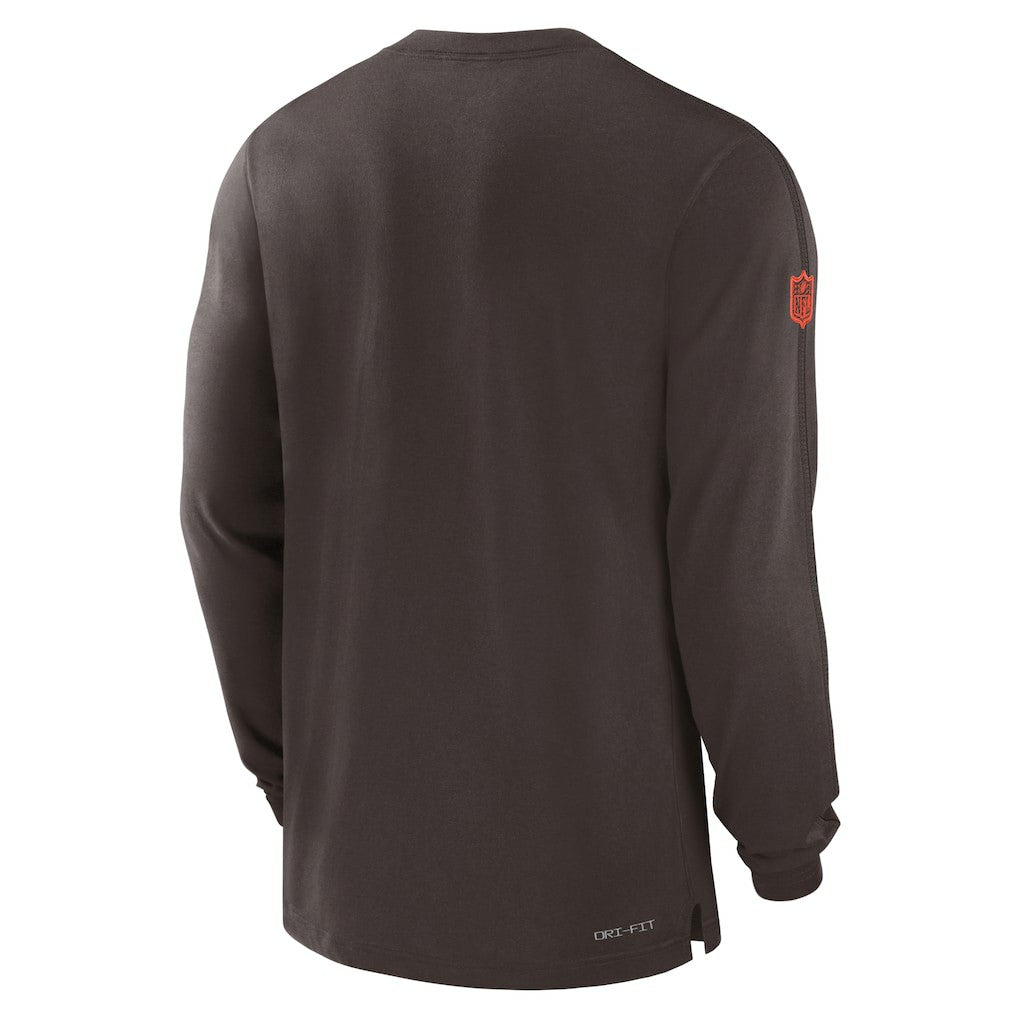 Cleveland Browns Sideline Player Performance Long Sleeve T-Shirt - Brown discount