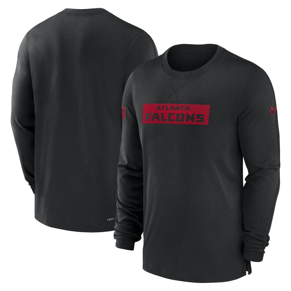 Atlanta Falcons Sideline Player Performance Long Sleeve T-Shirt - Black cheap