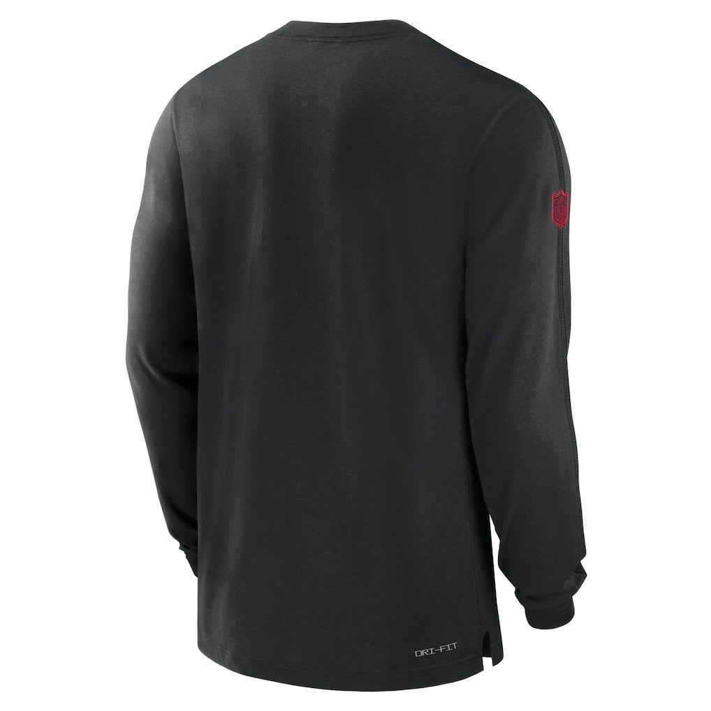 Atlanta Falcons Sideline Player Performance Long Sleeve T-Shirt - Black cheap