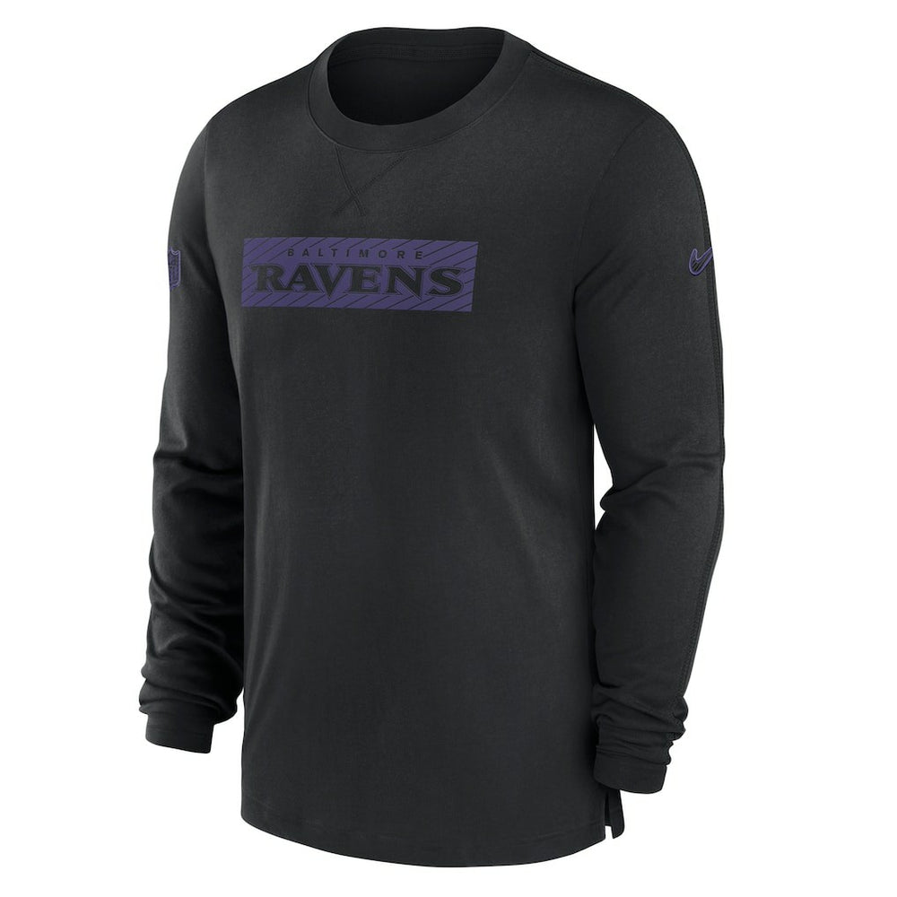 Baltimore Ravens Sideline Player Performance Long Sleeve T-Shirt - Black for sale