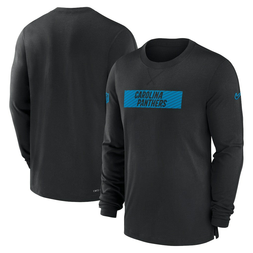Carolina Panthers Sideline Player Performance Long Sleeve T-Shirt - Black cheap