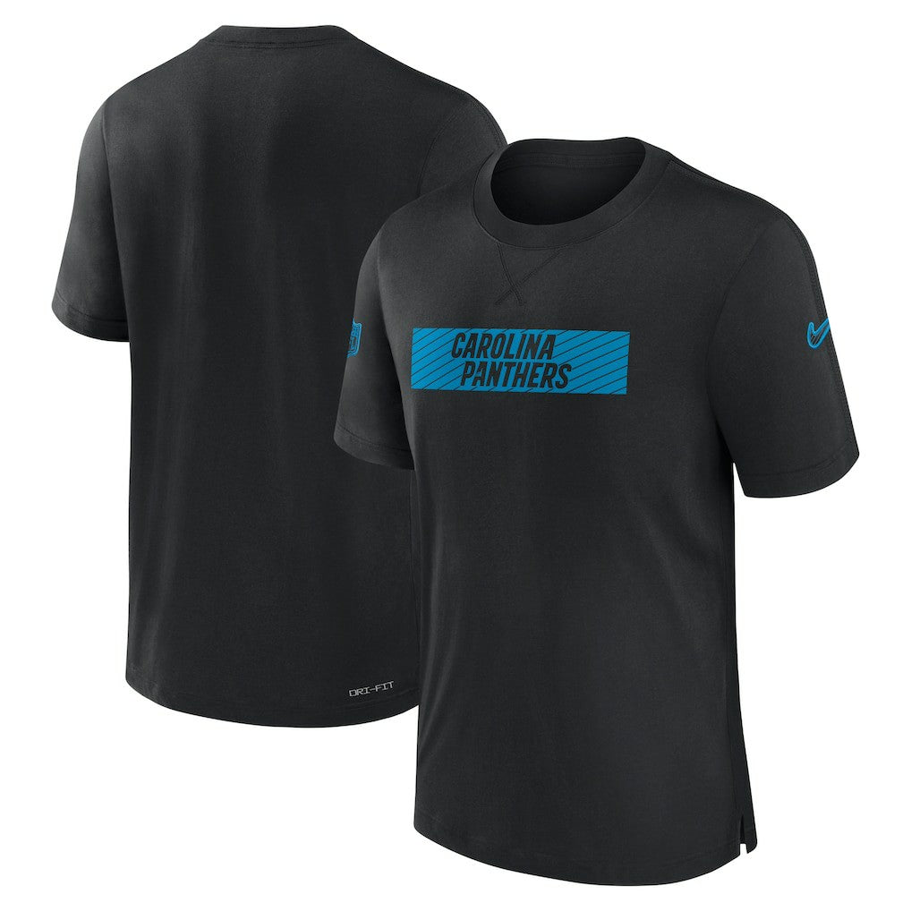 Carolina Panthers Sideline Player Performance T-Shirt - Black on sale