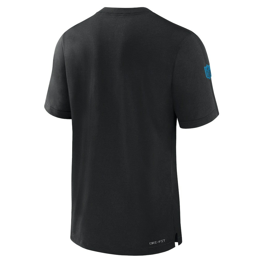 Carolina Panthers Sideline Player Performance T-Shirt - Black on sale