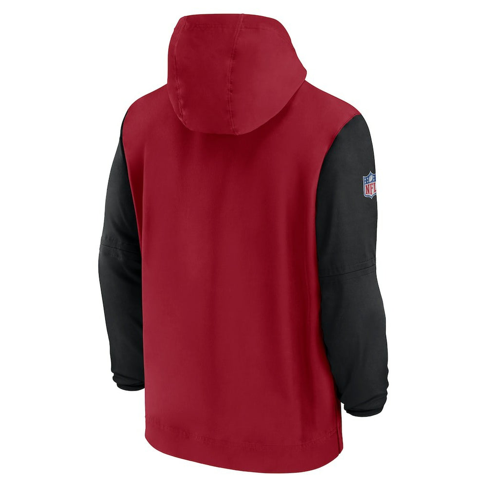 Arizona Cardinals 2024/25 Sideline Pre-Game Player 1/2-Zip Hoodie Jacket - Cardinal/Black online