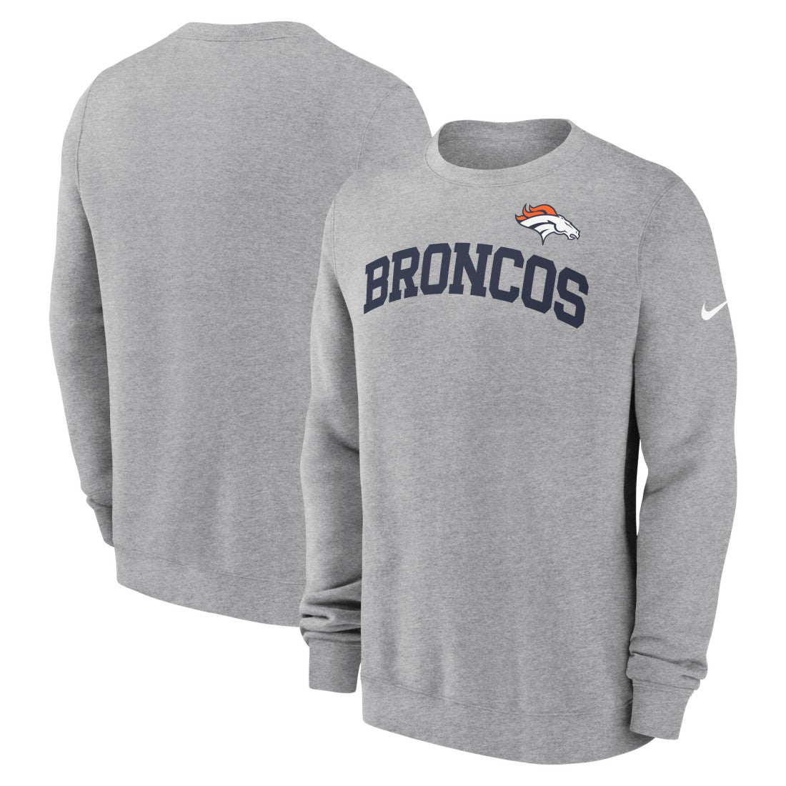 Denver Broncos Club Pullover Sweatshirt - Heather Gray outlet