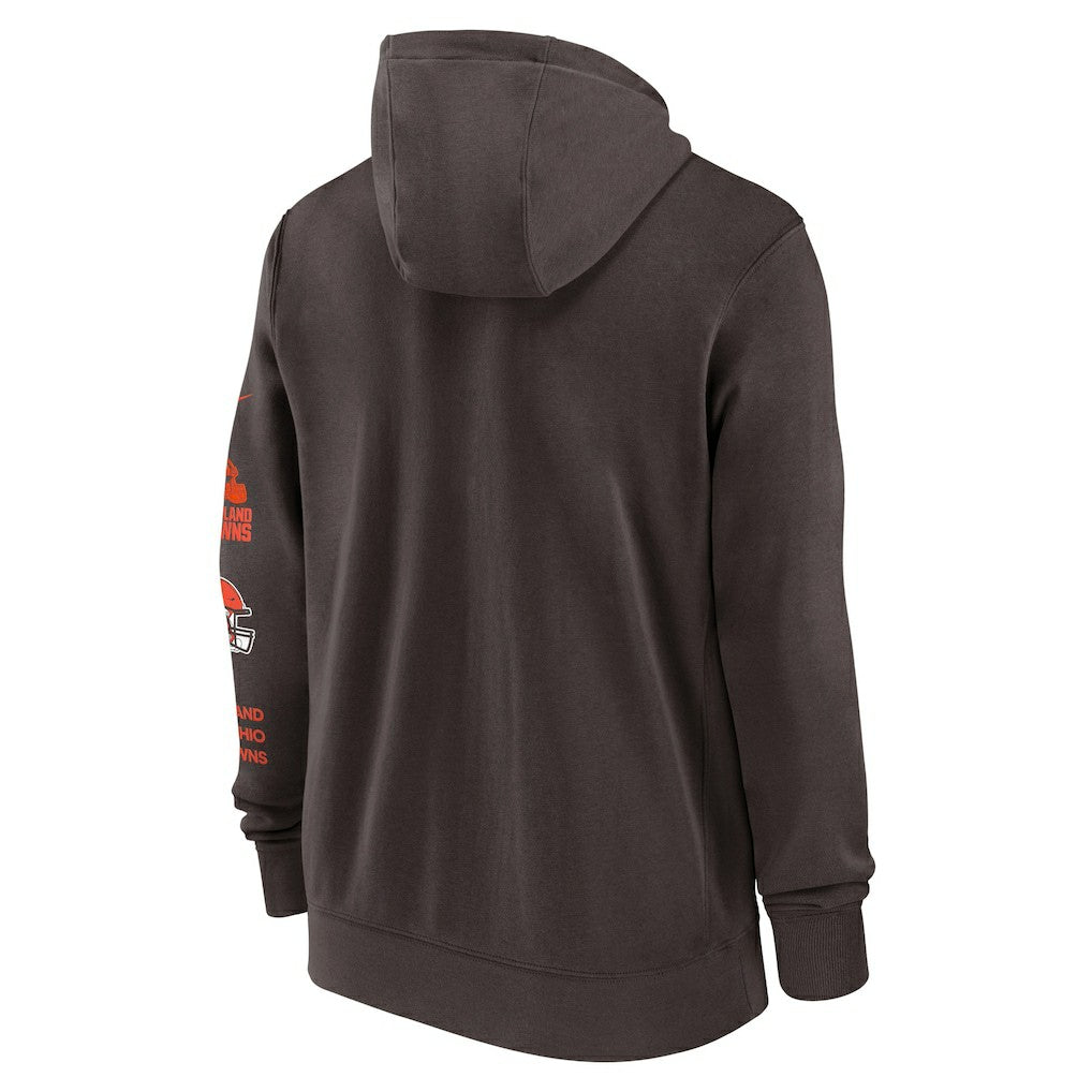 Cleveland Browns Primetime Club Full-Zip Hoodie - Brown on sale