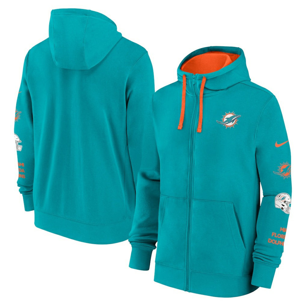 Miami Dolphins Primetime Club Full-Zip Hoodie - Aqua sale