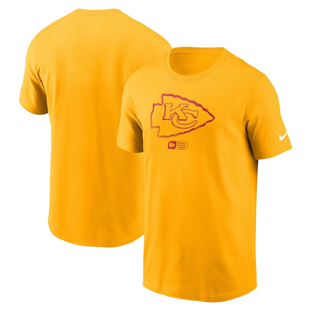 Kansas City Chiefs Faded Essential T-Shirt  - Gold on sale