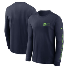 Seattle Seahawks All Out Long Sleeve T-Shirt - College Navy on sale