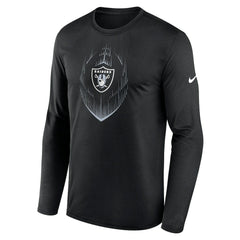 Las Vegas Raiders Icon Legend Performance Long Sleeve T-Shirt - Black for sale