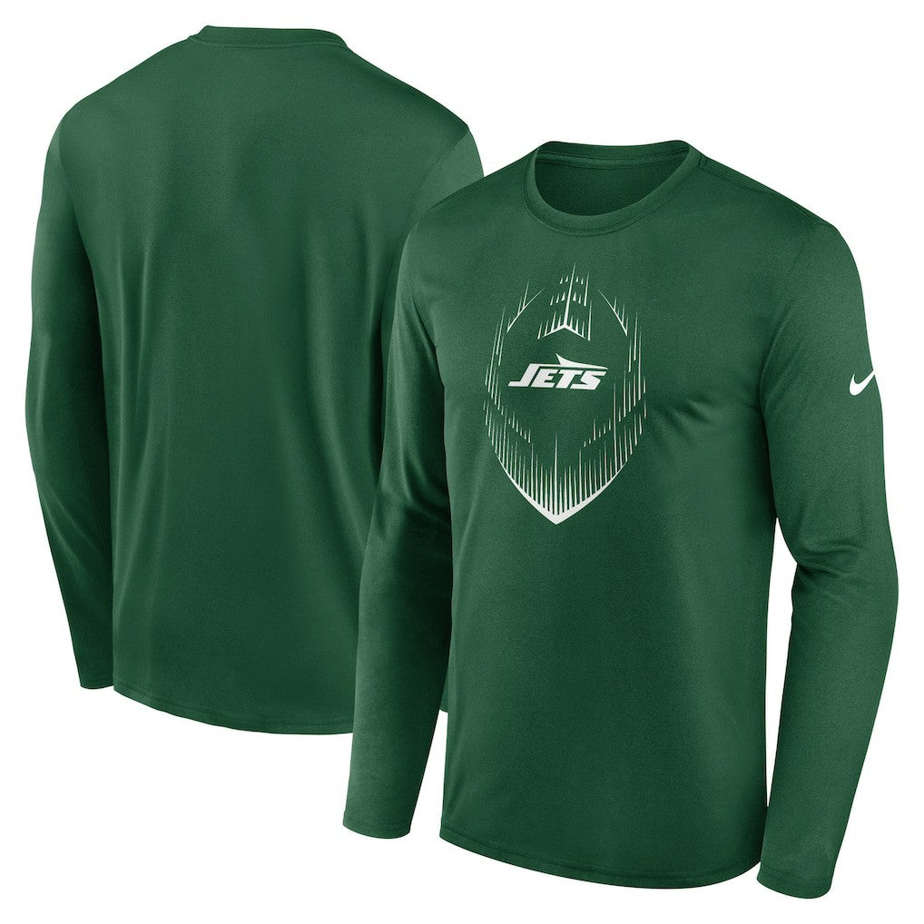 New York Jets Icon Legend Performance Long Sleeve T-Shirt - Green discount