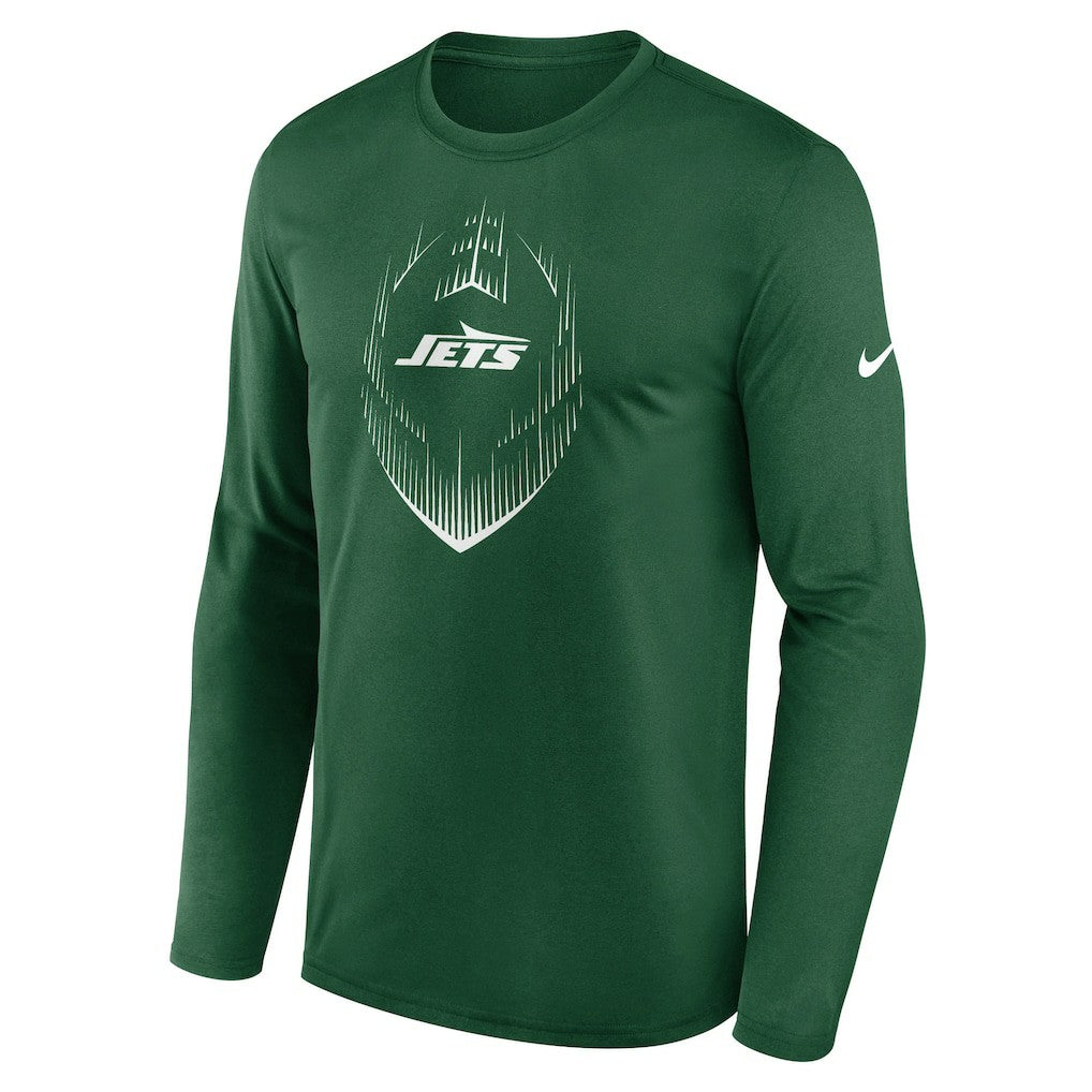 New York Jets Icon Legend Performance Long Sleeve T-Shirt - Green discount
