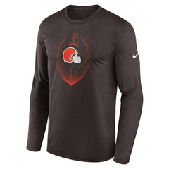 Cleveland Browns Icon Legend Performance Long Sleeve T-Shirt - Brown on sale