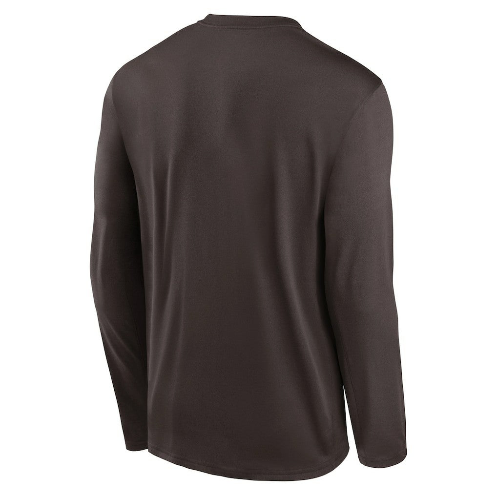 Cleveland Browns Icon Legend Performance Long Sleeve T-Shirt - Brown on sale