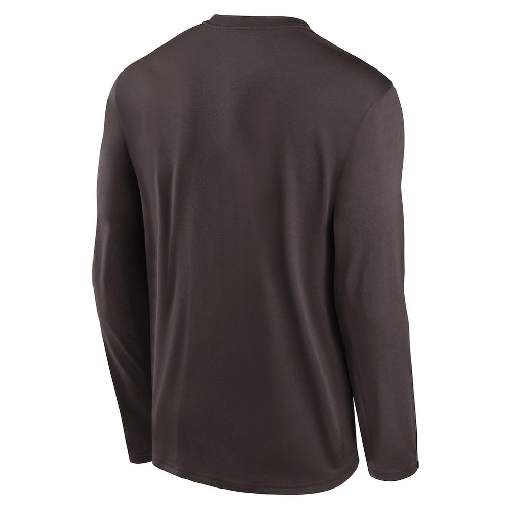 Cleveland Browns Icon Legend Performance Long Sleeve T-Shirt - Brown on sale