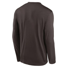 Cleveland Browns Icon Legend Performance Long Sleeve T-Shirt - Brown on sale