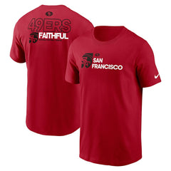 San Francisco 49ers Outline T-Shirt - Scarlet outlet