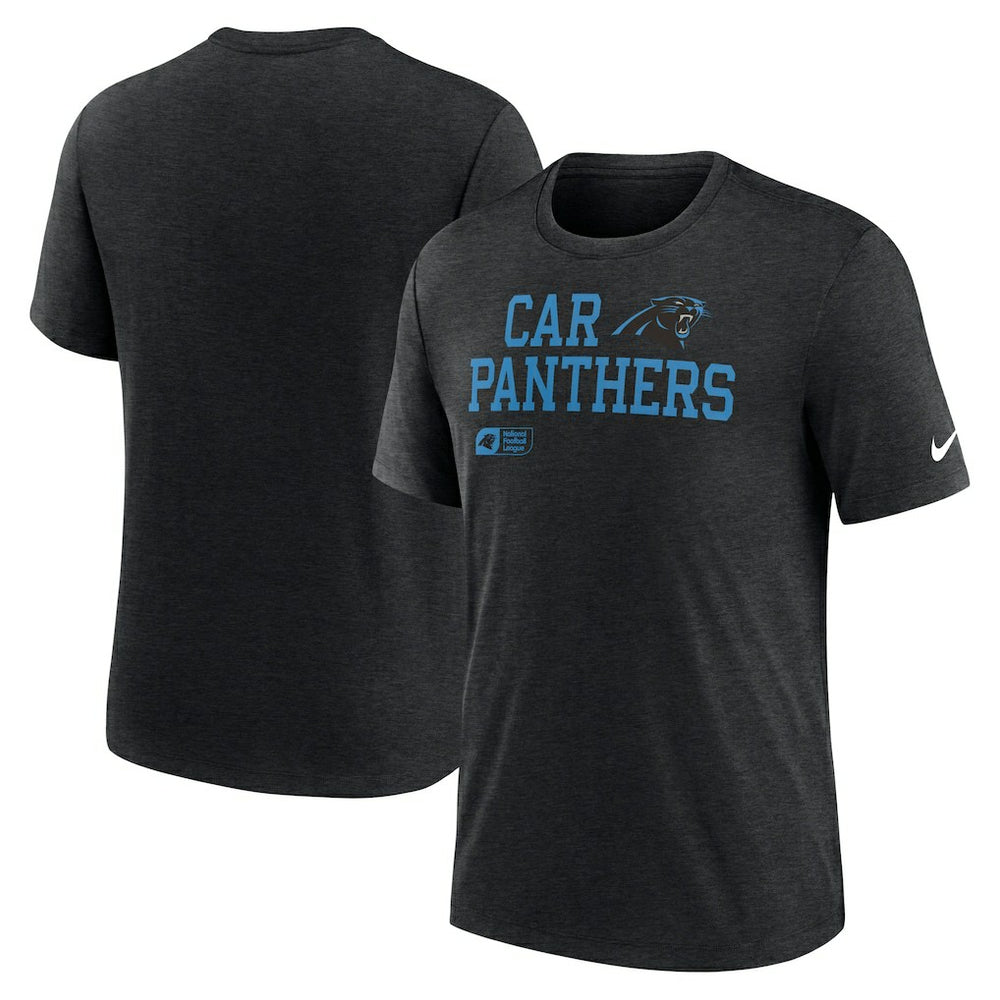 Carolina Panthers Overlap Lockup Tri-Blend T-Shirt - Black outlet