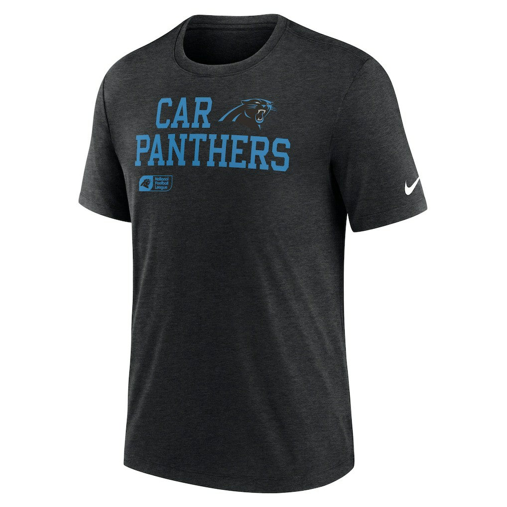 Carolina Panthers Overlap Lockup Tri-Blend T-Shirt - Black outlet
