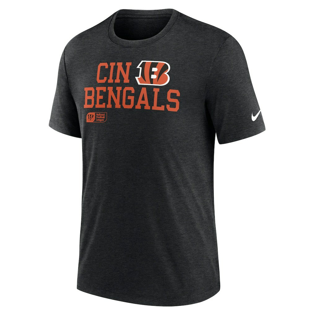 Cincinnati Bengals Overlap Lockup Tri-Blend T-Shirt - Black discount