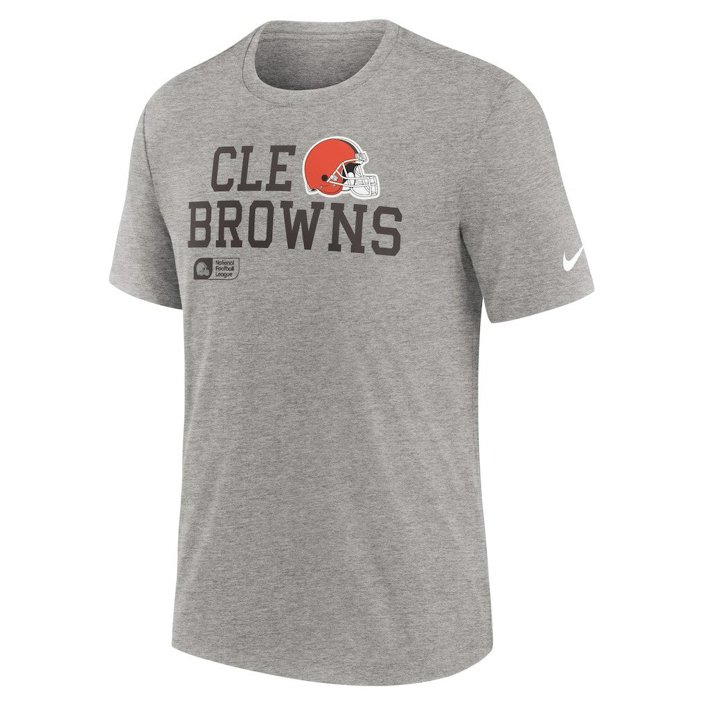 Cleveland Browns Overlap Lockup Tri-Blend T-Shirt - Heather Gray on sale