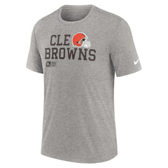 Cleveland Browns Overlap Lockup Tri-Blend T-Shirt - Heather Gray on sale