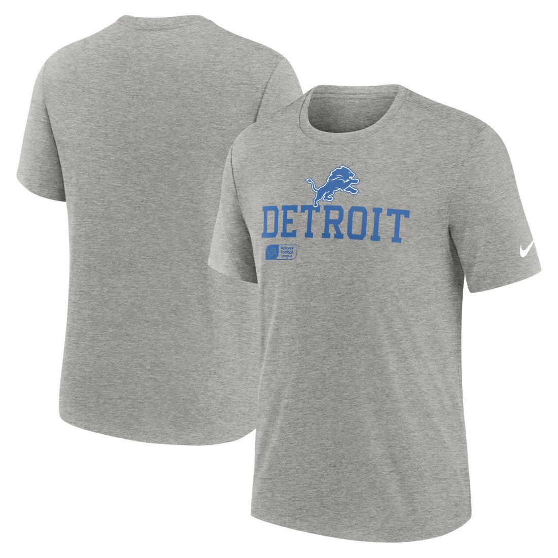 Detroit Lions Overlap Lockup Tri-Blend T-Shirt - Heather Gray sale