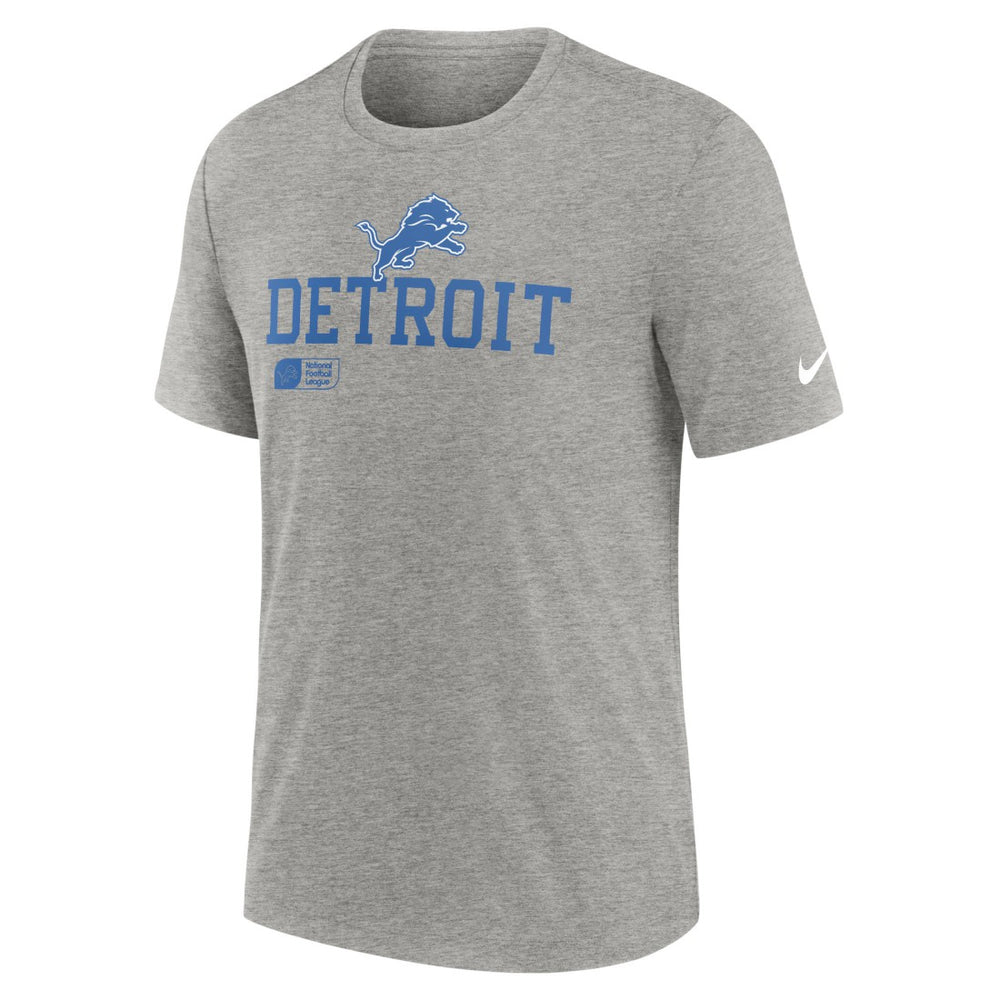 Detroit Lions Overlap Lockup Tri-Blend T-Shirt - Heather Gray sale