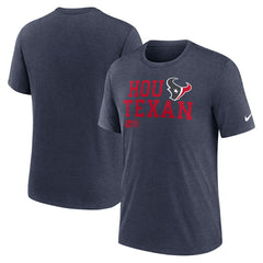 Houston Texans Overlap Lockup Tri-Blend T-Shirt - Navy sale