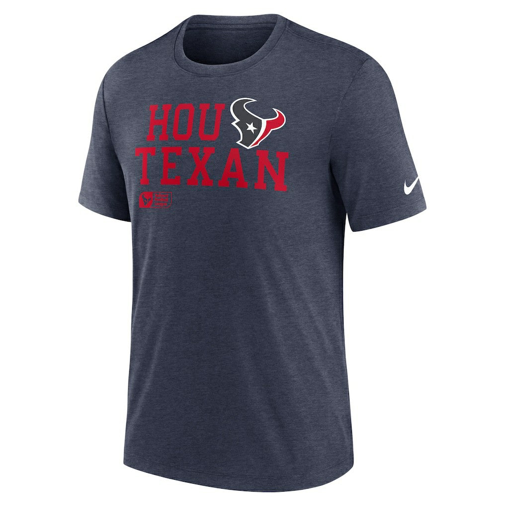 Houston Texans Overlap Lockup Tri-Blend T-Shirt - Navy sale