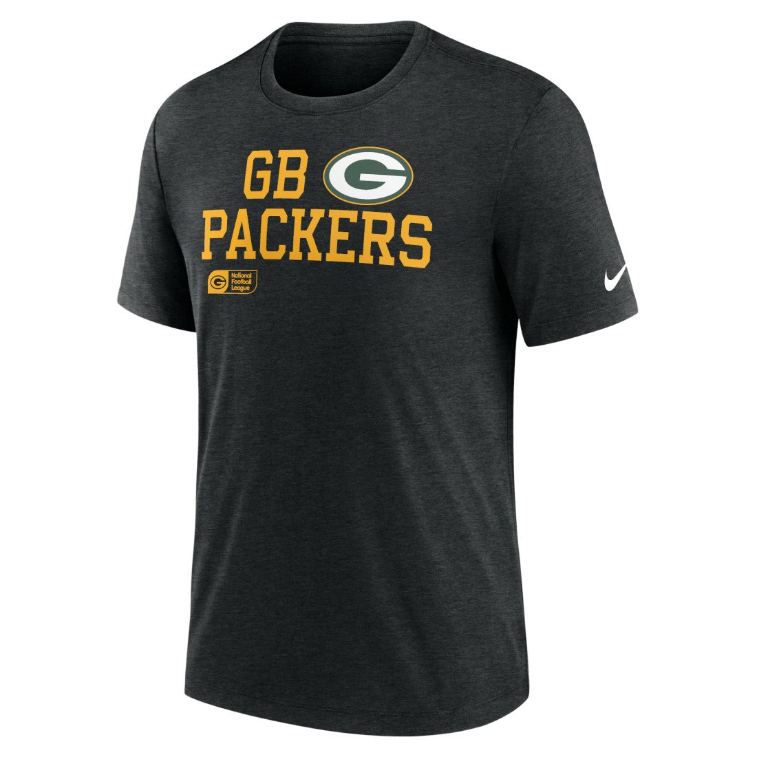 Green Bay Packers Overlap Lockup Tri-Blend T-Shirt - Black discount