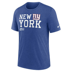 New York Giants Overlap Lockup Tri-Blend T-Shirt - Royal for sale