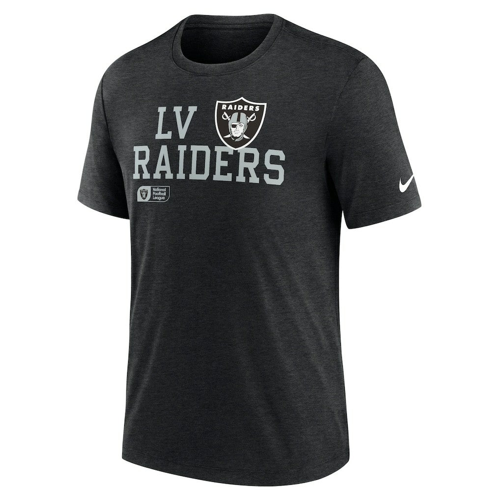 Las Vegas Raiders Overlap Lockup Tri-Blend T-Shirt - Black sale