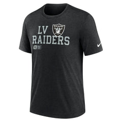 Las Vegas Raiders Overlap Lockup Tri-Blend T-Shirt - Black sale