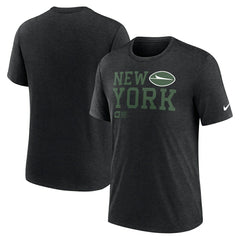 New York Jets Overlap Lockup Tri-Blend T-Shirt - Black sale