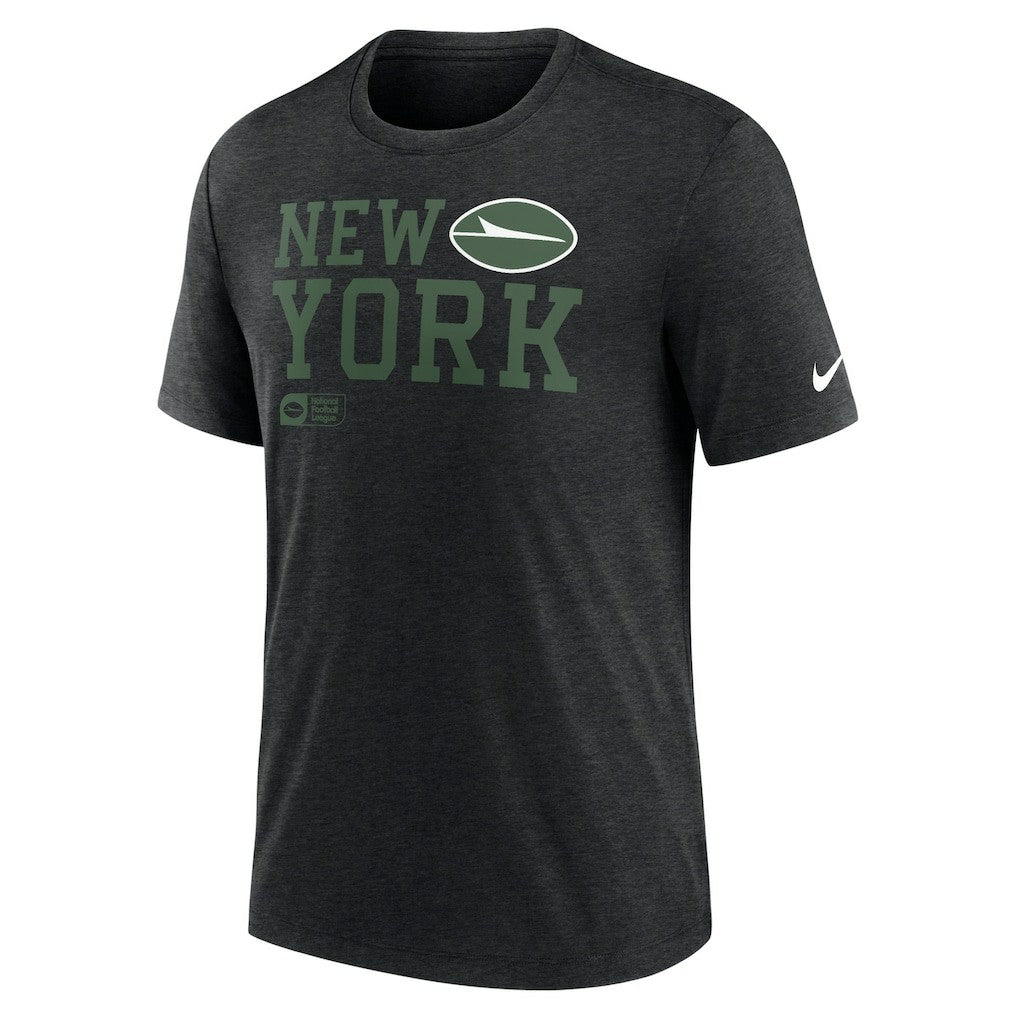 New York Jets Overlap Lockup Tri-Blend T-Shirt - Black sale