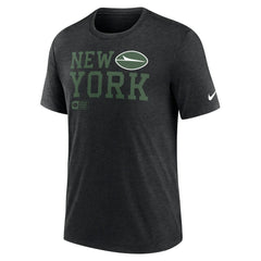 New York Jets Overlap Lockup Tri-Blend T-Shirt - Black sale