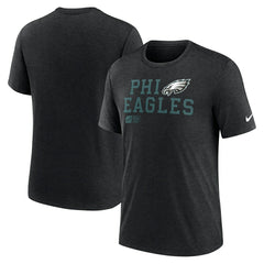 Philadelphia Eagles Overlap Lockup Tri-Blend T-Shirt - Black for sale