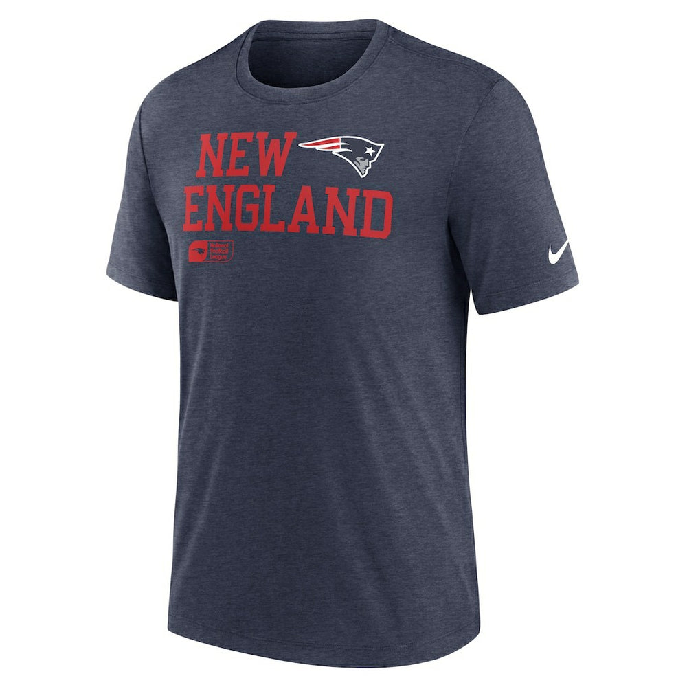 New England Patriots Overlap Lockup Tri-Blend T-Shirt - Navy for sale