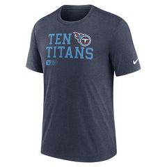 Tennessee Titans Overlap Lockup Tri-Blend T-Shirt - Navy discount