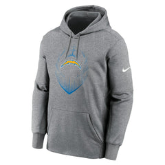 Los Angeles Chargers Icon Performance Pullover Hoodie - Heather Gray sale