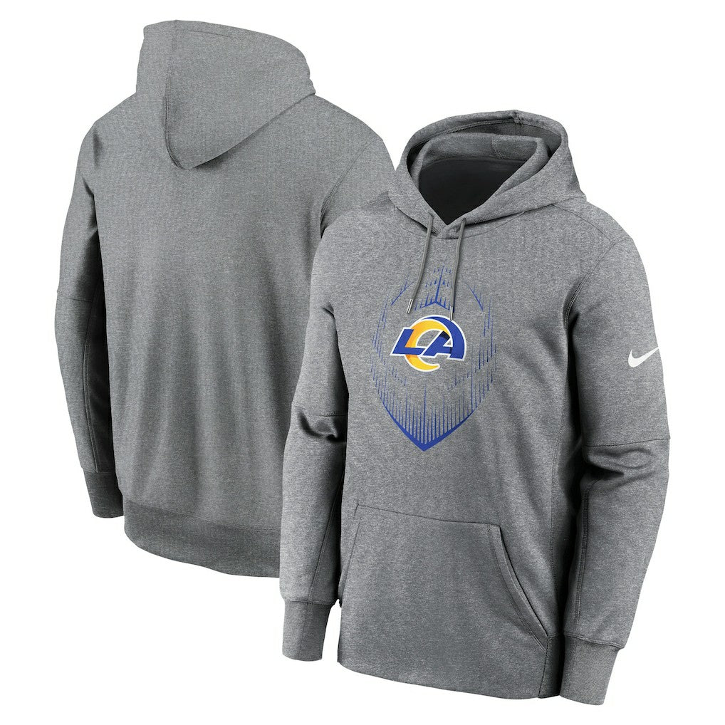 Los Angeles Rams Icon Performance Pullover Hoodie - Heather Gray outlet