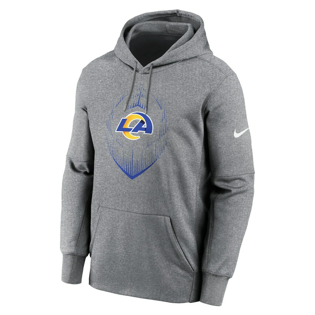 Los Angeles Rams Icon Performance Pullover Hoodie - Heather Gray outlet