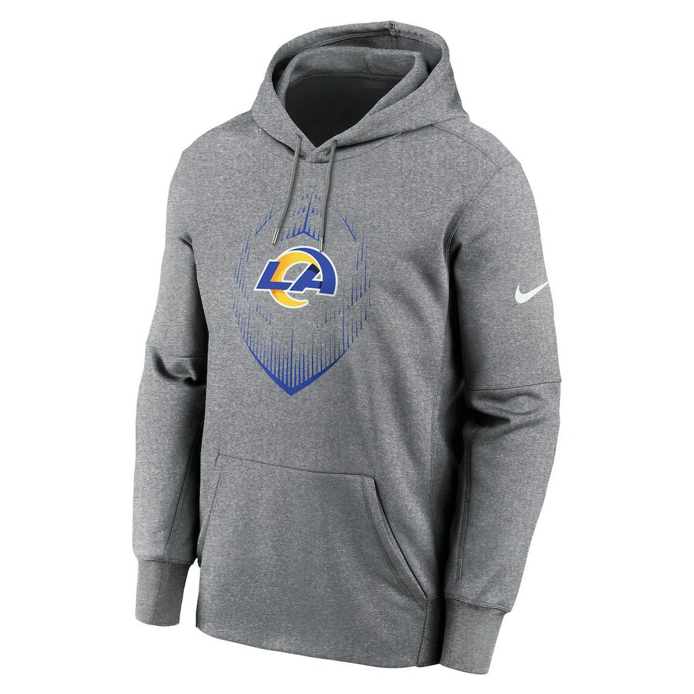 Los Angeles Rams Icon Performance Pullover Hoodie - Heather Gray outlet