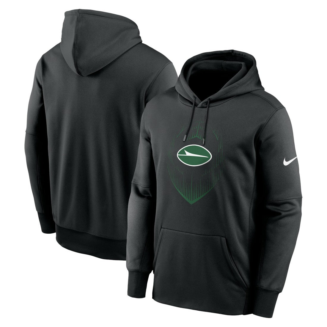 New York Jets Icon Performance Pullover Hoodie - Black on sale